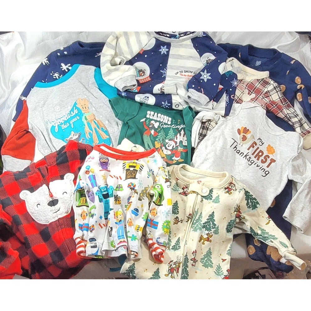 LOT: Boy's 6-9 MO Holiday Christmas Clothing -Disney, Carters, Marvel, Star Wars